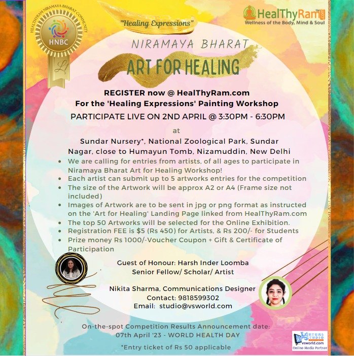 Art for Healing Painting Workshop Poster - 2nd April 2023