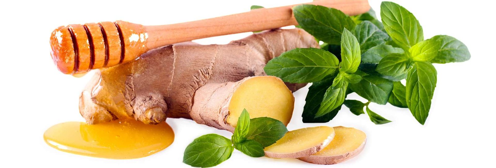 Ginger honey and mint leaves - Dry cough home remedies - Blog - HealThyRam