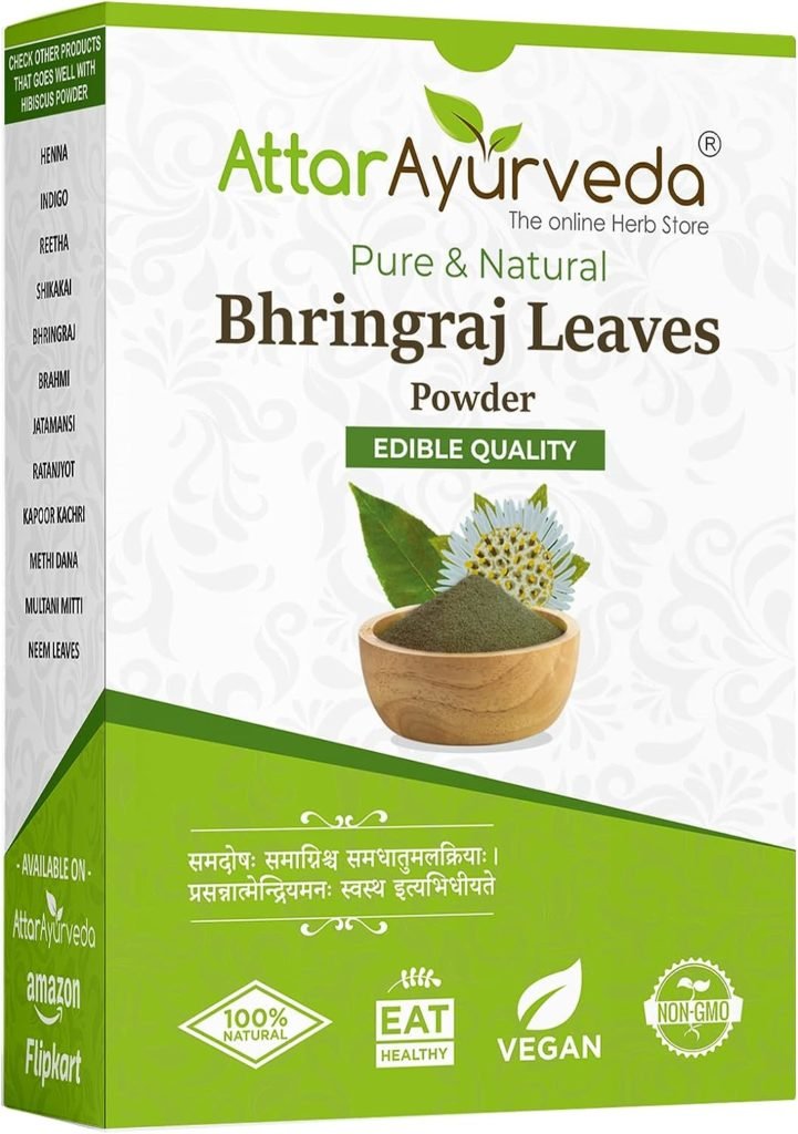 Attar Ayurveda Natural Bhringraj Powder for hair growth (100 Grams)