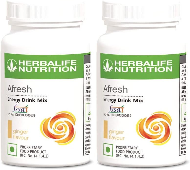 HERBALIFE NUTRITION Herbalife Afresh Energy Drink Mix (Ginger, 50 g) Pack of 2