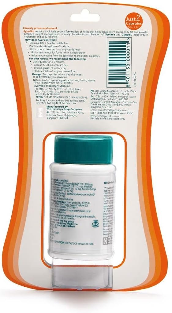 Himalaya Wellness AyurSlim Capsules, 60 Tablets | For Weight Management Himalaya Wellness AyurSlim Capsules, 60 Tablets | For Weight Management