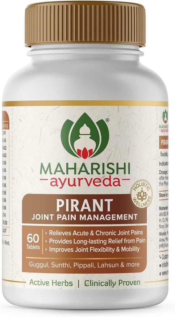 Joint Muscle Health | Maharishi Ayurveda Pirant Tablet | Reduces Inflammation and Morning Stiffness | For Artheritis,Osteoartheritis,Spondylytis morning Stiffness -60 Tablets