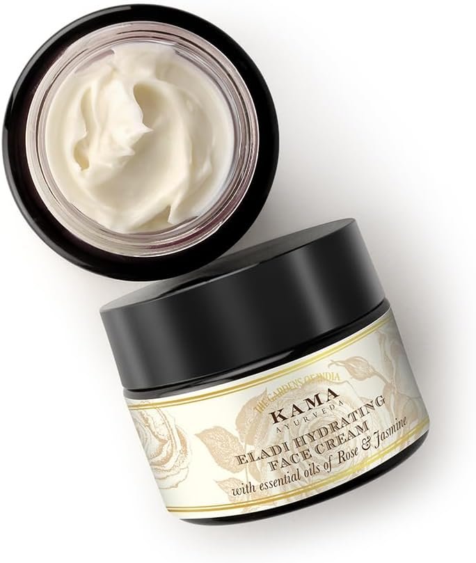 Kama Ayurveda Eladi Hydrating Ayurvedic Face Cream with Pure Essential Oils of Rose and Jasmine