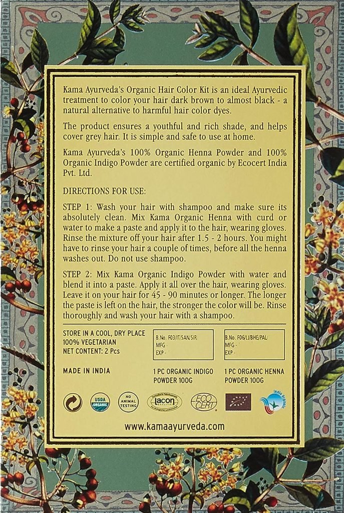 Kama Ayurveda Natural Organic Hair Color Kit