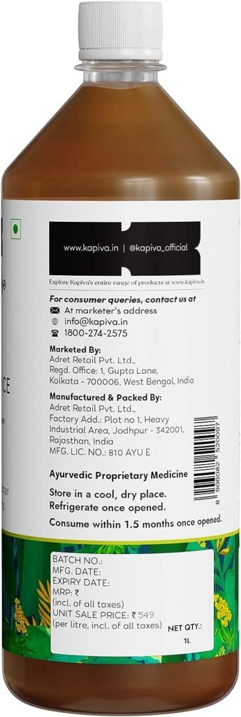 Kapiva Get Slim Juice | Healthy Weight Management Through 12 Ayurvedic Herbs | Aids Metabolism and Digestion (1L)