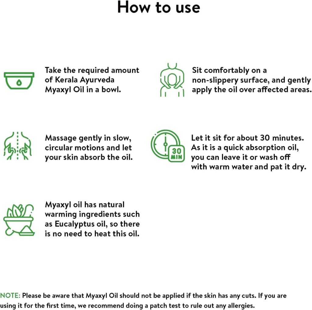 Kerala Ayurveda Myaxyl Oil 200ml | For Quick Relief from Knee Pain, Sprains, and Sports Injuries | With Nandivriksha, Devadaru, Rasna, and Eucalyptus Oil | Sesame Oil Base|