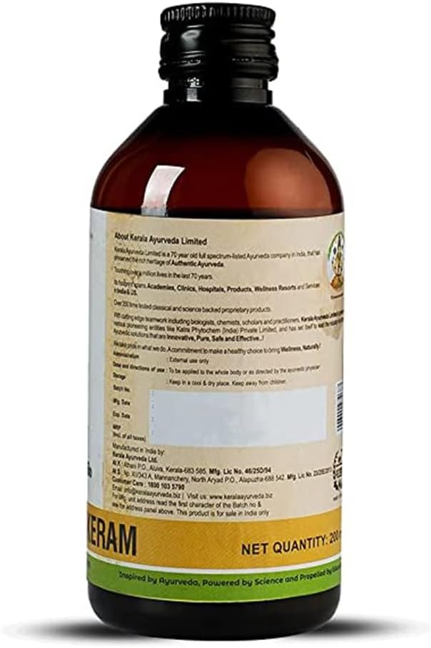 Kerala Ayurveda Nalpamaradi Keram 200ml | Face Body Oil | Removes Tan and Dark Spots | With Nalpamara, Haridra, Usira, Amla, Manjistha, Raktachandana | Coconut Oil Base |