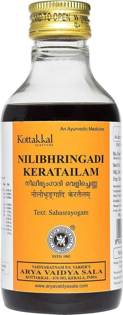 Kottakkal ayurveda® Nilibhringadi Tailam - 200 ml, Enriched With Natural Ingredients, Helps to Improve Quality of Hair
