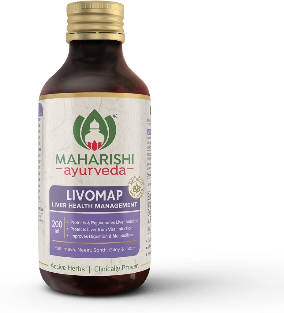 Liver Care and Liver Support Supplement tonic | Maharishi Ayurveda Livomap Syrup Protects and Rejuvenates the Liver Function | Clinically Tested | 200mL