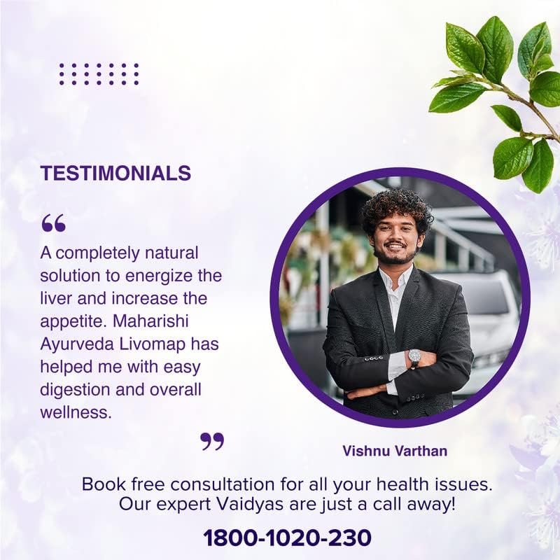 Liver Support Supplement and Liver Care | Maharishi Ayurveda Livomap Tablet Protects and Rejuvenates the Liver Function | Clinically Tested | 100 Tablets