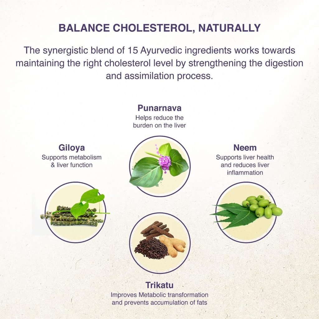 Maharishi Ayurveda Lipomap | Ayurvedic Medicine for Cholesterol Management| Highly Effective Herbs | Assists in managing daily stress | 40 Tablets Pack of 1