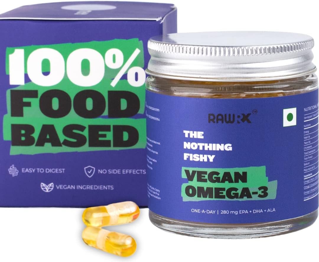 RawRX Vegan Omega 3 Algal Oilbased DHA, EPA & ALA Formula Review