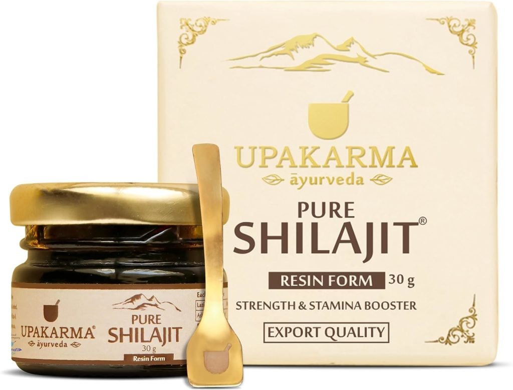 UPAKARMA Ayurveda 100% Ayurvedic, Original and Pure Shilajit/Shilajeet Resin Form to Boost Performance, Power, Stamina, Endurance, Strength and Overall Wellbeing For Men and Women - 30g - Pack of 1