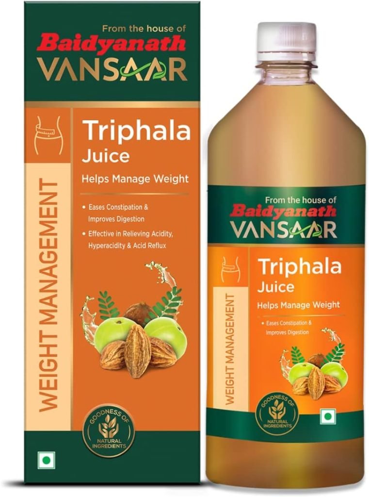 Vansaar Triphala Juice - 1L | All-in-one Digestive Care Solution | Long term constipation, digestive problem relief supplement | Improves Gut Health | 100 % Ayurvedic Formula