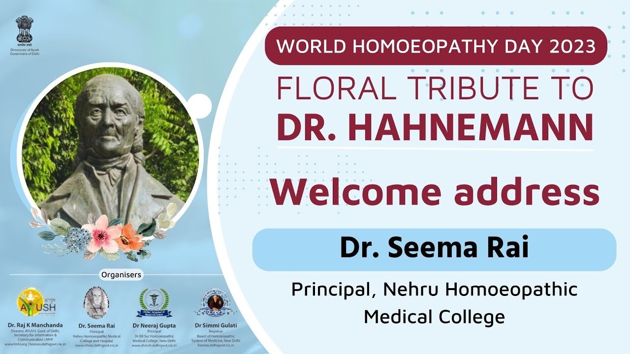 Welcome address by Dr Seema Rai on World Homoeopathy Day | HealThyRam.com