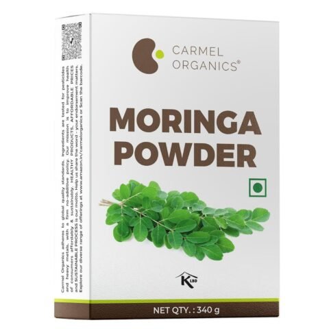 CARMEL ORGANICS Moringa Leaves Powder (80 Grams)|Jaivik Bharat Certified|Moringa Oleifera|Vegetable Masala ,Murungai Podi/Munagaku Podi/Muringa Podi|Non Gmo|No Added Preservative