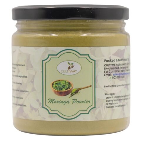 CULTIWAY ORGANICS Organic Moringa Powder 150g | Immunity Booster| Improves Digestion & Helps with Weight Management | Natural Multivitamin| Antioxidant| Good for Hair & Skin| Protein Rich | Make Moringa Tea, Juices & Recipes from Moringa Oleifera Powder | Resealable Bag | Drumstick / Moringa Leaf Powder from India (Free 80 Grm Natural Honey)