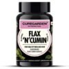 Curegarden Flax 'N' Cumin - Flaxseed Oil Capsules with Black Cumin Oil - Softgels for Healthy Hair & Skin - Dairy & Gluten Free - Certified