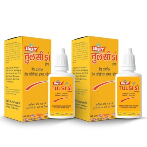 Jolly Tulsi 51 Drops Natural Immunity Booster (Light Gold)- 30 ml – Pack of 2