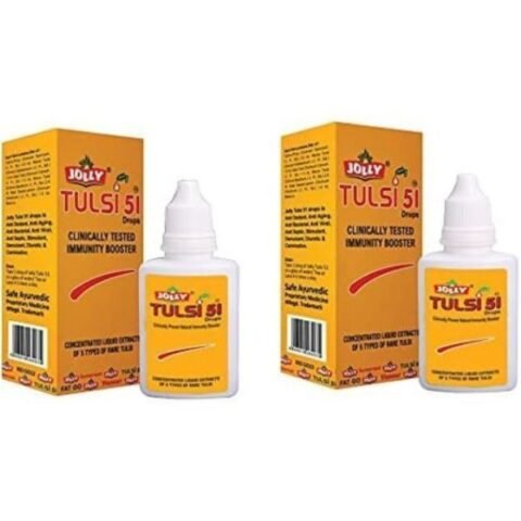 Jolly Tulsi 51 Drops Natural Immunity Booster (Light Gold)- 30 ml – Pack of 2