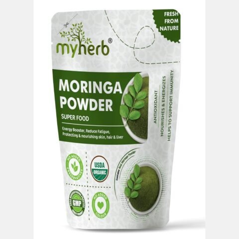 MYHERB Organic Moringa Powder | 227 gm/0.5 Lbs | Ayurvedic Support For Holistic Wellness | Herbal Supplement | Rich In Antioxidants |Good For Digestion, Energy, Immunity, Weight Loss For Men And Women