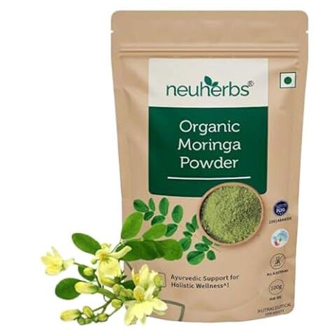 Neuherbs Organic Moringa Powder Ayurvedic Support For Holistic Wellness Herbal Supplement Rich In Antioxidants Good For Digestion, Energy, Immunity, Weight Loss Certified Organic – 100g