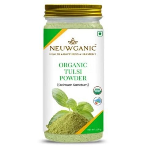 Neuwganic – Organic Tulsi Powder – Holy Basil Powder – India Organic and Usda Organic Certified – Ideal for Making Kadha, Tea & Chutney – 200 Gm Pack Of 1