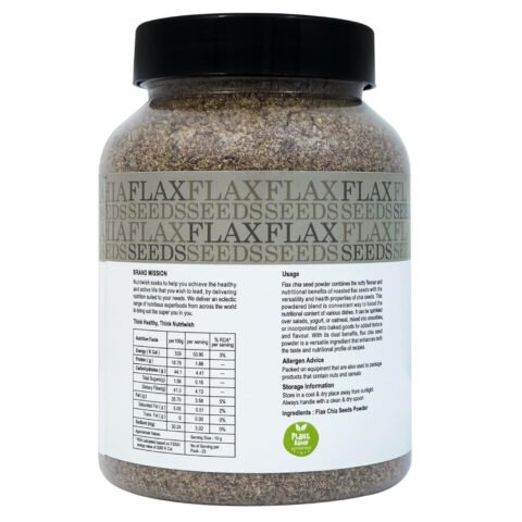 Nutriwish Flax Chia Seed Powder, 500 g – Rich in Fiber and Omega-3 | Diet Food