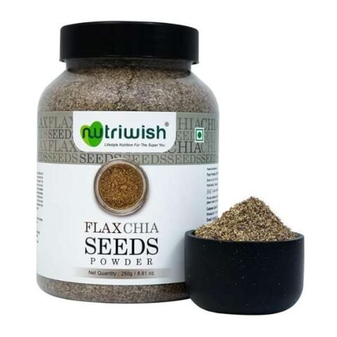 Nutriwish Flax Chia Seed Powder, 1 Kg - Rich in Fiber and Omega-3 | Diet Food