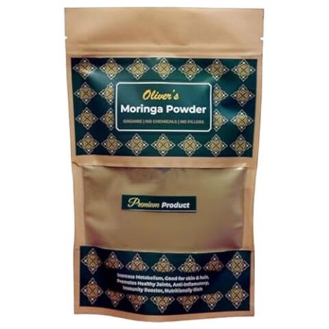 Oliver's Moringa Powder - Protein-Rich Superfood for Strong Hair, Glowing Skin, Drumstick Leaf Powder Natural Multi-vitamin Anti-Oxidant Good for Hair & Skin Protein Rich - 100gm