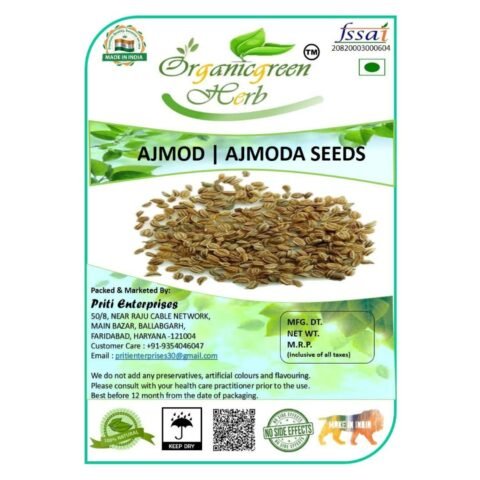 Organicgreen Herb Ajmod Ajmoda Seeds |Ajmod Beej-400 Gms|Wild Celery|Anamoda|Apium Graveolens