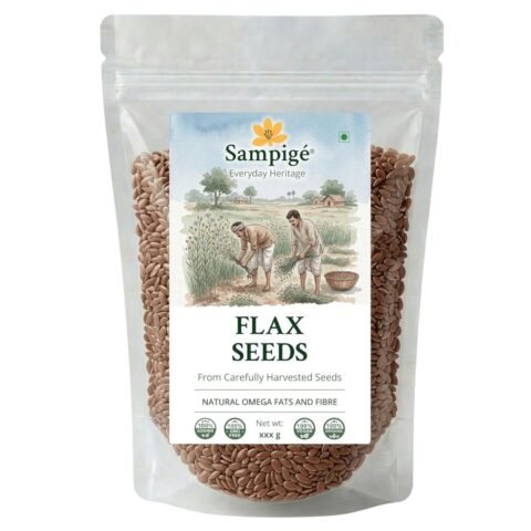 Sampige Flax Power: Unlocking the Health Benefits of Organic Flax Seeds|Nourish Naturally: Elevate Your Wellness with Organic Flax Seeds|Flax seed/Alsi/Avise Ginjalu 900 Grams