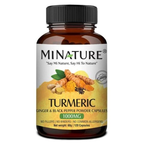 minature Turmeric Capsules |Curcuma with Ginger and Black Pepper Capsules|All Natural| 1000* mg, 120 Vegan Capsules * | Made in India | 2 Months Supply*