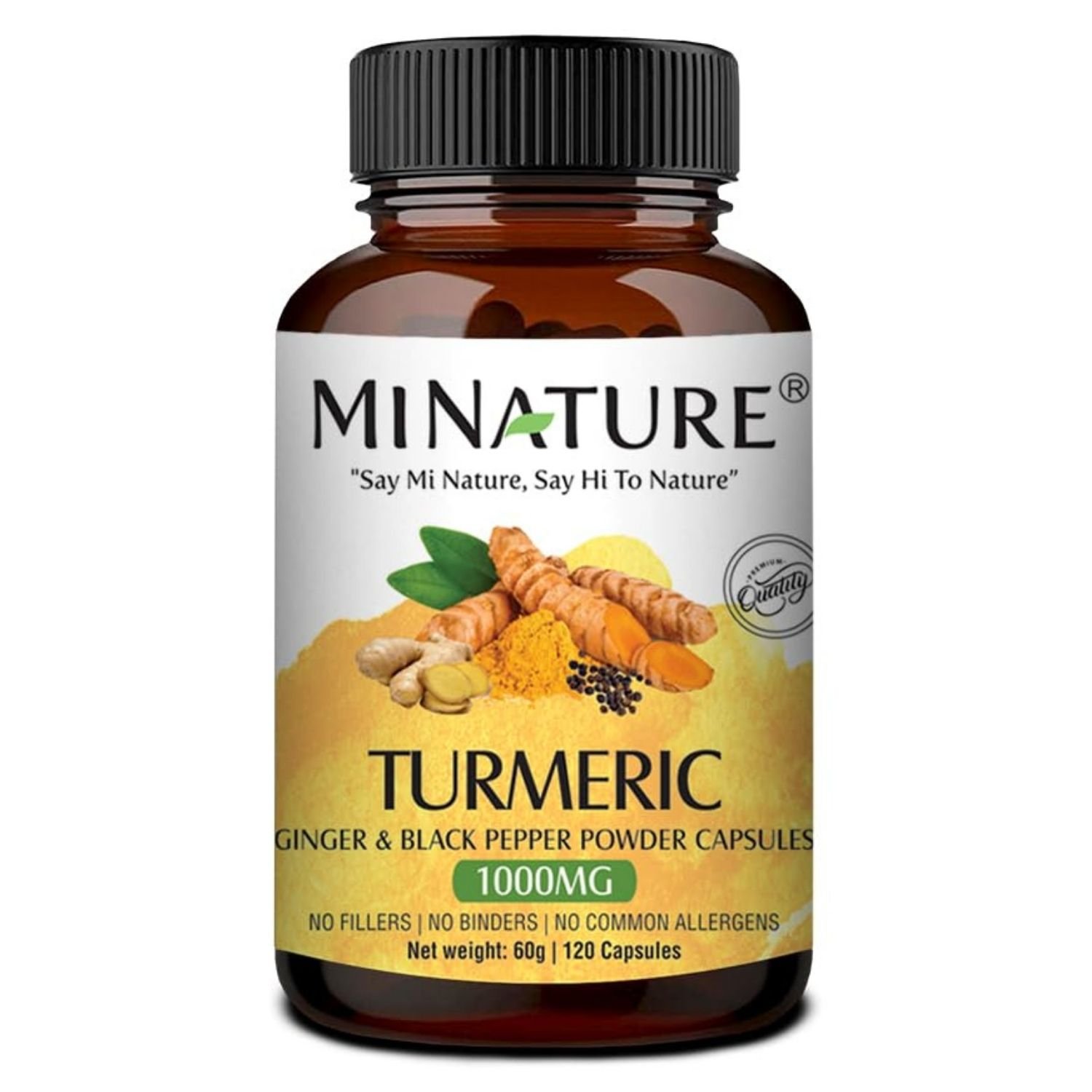 minature Turmeric Capsules |Curcuma with Ginger and Black Pepper Capsules|All Natural| 1000* mg, 120 Vegan Capsules * | Made in India | 2 Months Supply*