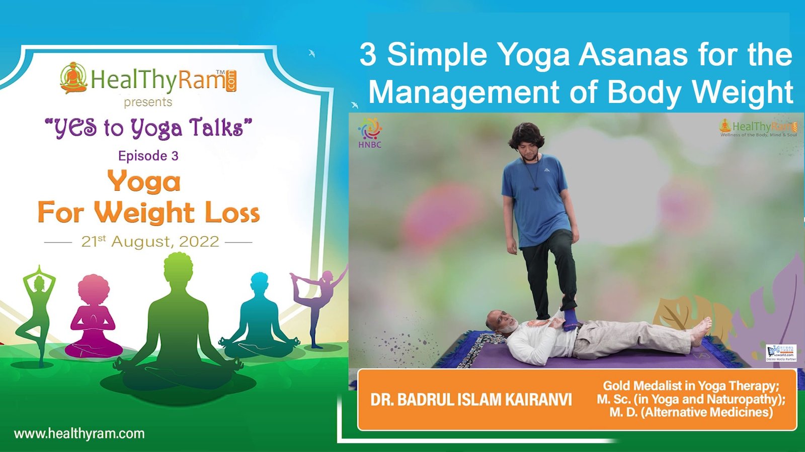 Simple Yoga Asanas for Management of Body Weight | #YesToYoga Talks at HealThyRam.com