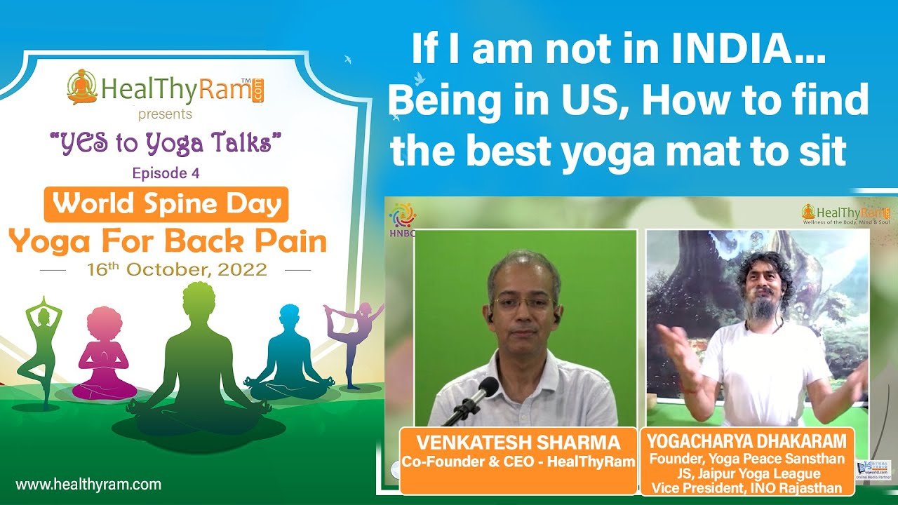 If I am not in INDIA Being in US, How to find the best yoga mat to sit? | #YesToYoga Talks at HealThyRam.com