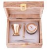DRY FRUIT HUB Saffron Kesar 2Gm Kesor | Kungumapoo Kashmir Zafran | Keshar | Pregnant Women With Purity Certificate With Antique Wooden Gift Box With Brass Okahlee (Mortar And Pestle) And Plucker