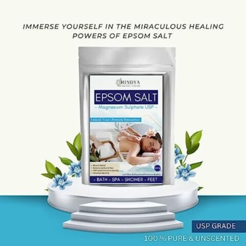 Epsom Salt | Bath Salt Crystal and Bath | For Muscle Relief, Relieves Aches & Pain | Magnesium Sulphate | pain relief, foot soak 500g