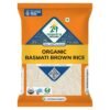 24 Mantra Organic Unpolished Basmati Rice Premium Brown/Basmati Brown Chawal – 1 Kg | Pack of 1 | 100% Organic | Chemical Free & Pesticides Free