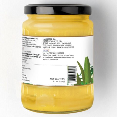 Kapiva Cetrified A2 Gir Cow Ghee 500ML | Traditional Vedic Bilona Method | Grassfed, Pure & Healthy | Curd-Churned | Premium Glass Bottle | 100% Natural & Lab-Tested | Rich in Nutrition