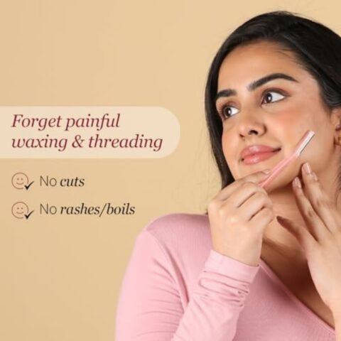 Carmesi Reusable Face Razor for Women Facial HairInstant & Painless Hair Removal | For Eyebrows, Upper Lip, Forehead, Peach Fuzz, Chin and Sideburns | Dermaplaning Tool