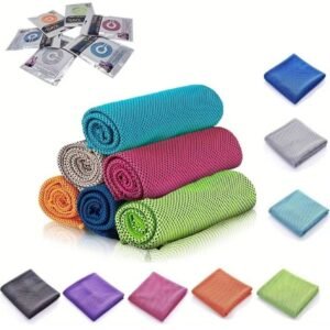 Cheshu Enterprise Cooling Towel - Microfiber Ice Sports Towel for Neck - Cool Cold Towel for Instant Cooling, for Yoga, Travel, Gym, Camping, Fitness, Running, Workout (Pack of 1)