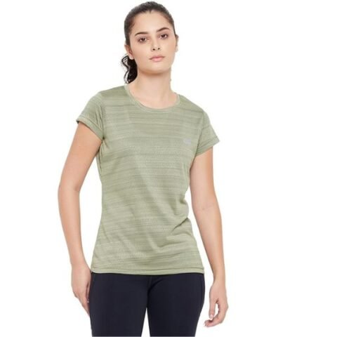 Clovia Women’s Polyester Activewear Short Sleeve Sports T-Shirt
