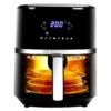 Faber 6L 1500W Digital Air Fryer | Fry, Bake, Roast, Toast, Defrost, Grill & Reheat | 85% Less Oil, 360° Air Cooking | 8-Preset Menu, LED Display & Touch Control, Non-Stick Pan, View Window | (Black)