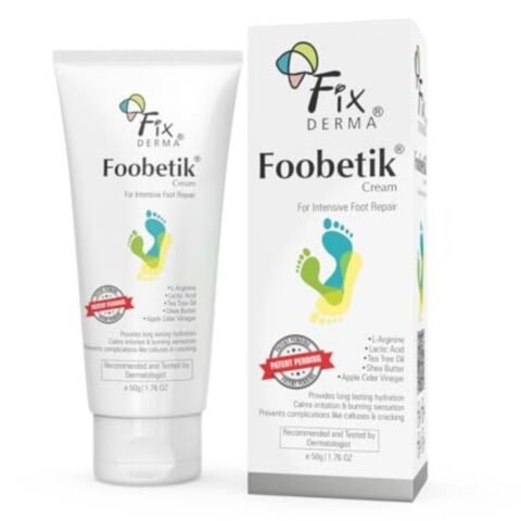 Fixderma Foobetik Cream, Foot cream, Foot care, For Dry & Cracked Feet, Moisturizes & Soothes Feet, Heel Repair, For Calloused, or Chapped Skin, Paraben Free