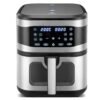 KENT Digital Air Fryer 8L | 1700W | Bake, Grill & Roast | Up to 80% Less Oil Usage | 7 Preset Menu | Digital Display & Touch Control Panel | Glass Window with in built Light | Auto Cut-Off Silver