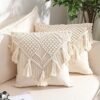 Kaahira Handmade Cotton Macrame Cushion Pillow Cover Boho Home Decor Abstract Pattern