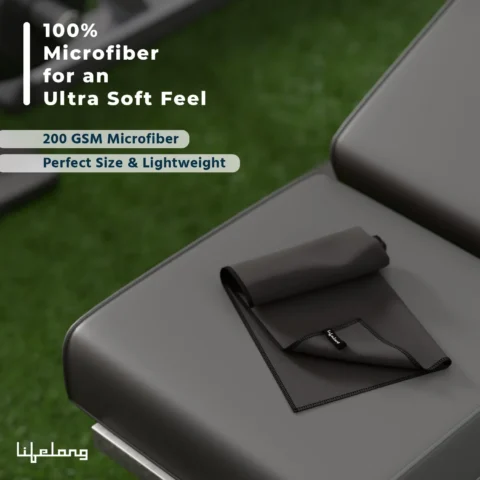 Lifelong Microfiber Gym Towel for Men | Suede Quick Dry for Gym, Swim & Sports