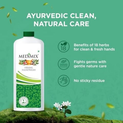 Medimix Liquid Handwash Bottle with Germ Protection | Soft, Moisturized Hands | Harsh Chemical-Free