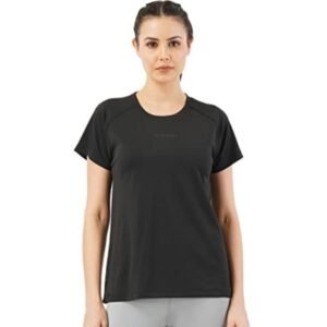 PUMP’D Athleisure Women’s Round Neck T-Shirt for Gym – UV Protect | Ultra Soft Seams | Quick Dry | Active Wear T Shirts for Woman Polyester t Shirts for Women for Gym & Sports Wear Anti Odor